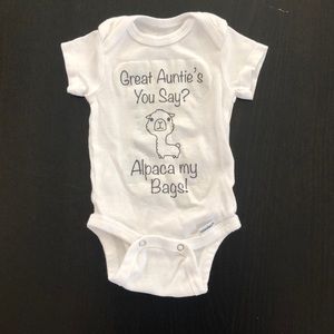 NWOT • custom graphic onesie